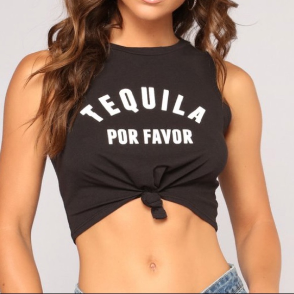 Cropped tequila tank